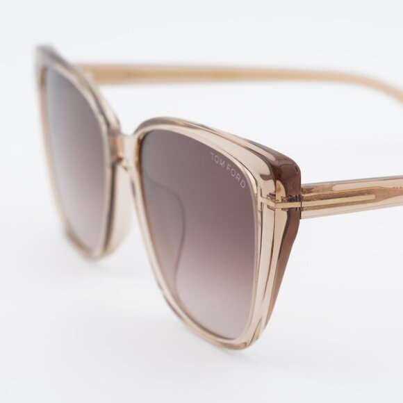 Tom Ford FT0973-K 45F Sunglasses Brown Square Frame, Brown Lenses main image 6